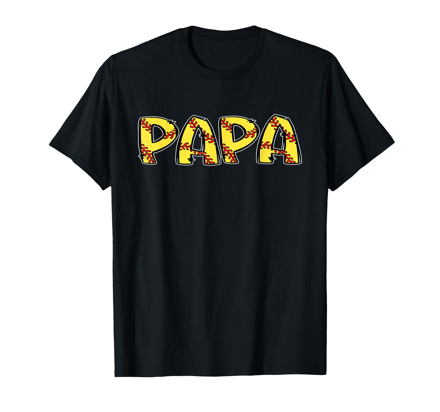 Softball Daddy Papa Birthday Party T-Shirt - Graphic Print Men Women - T-Shirt, Sweatshirt, Hoodie