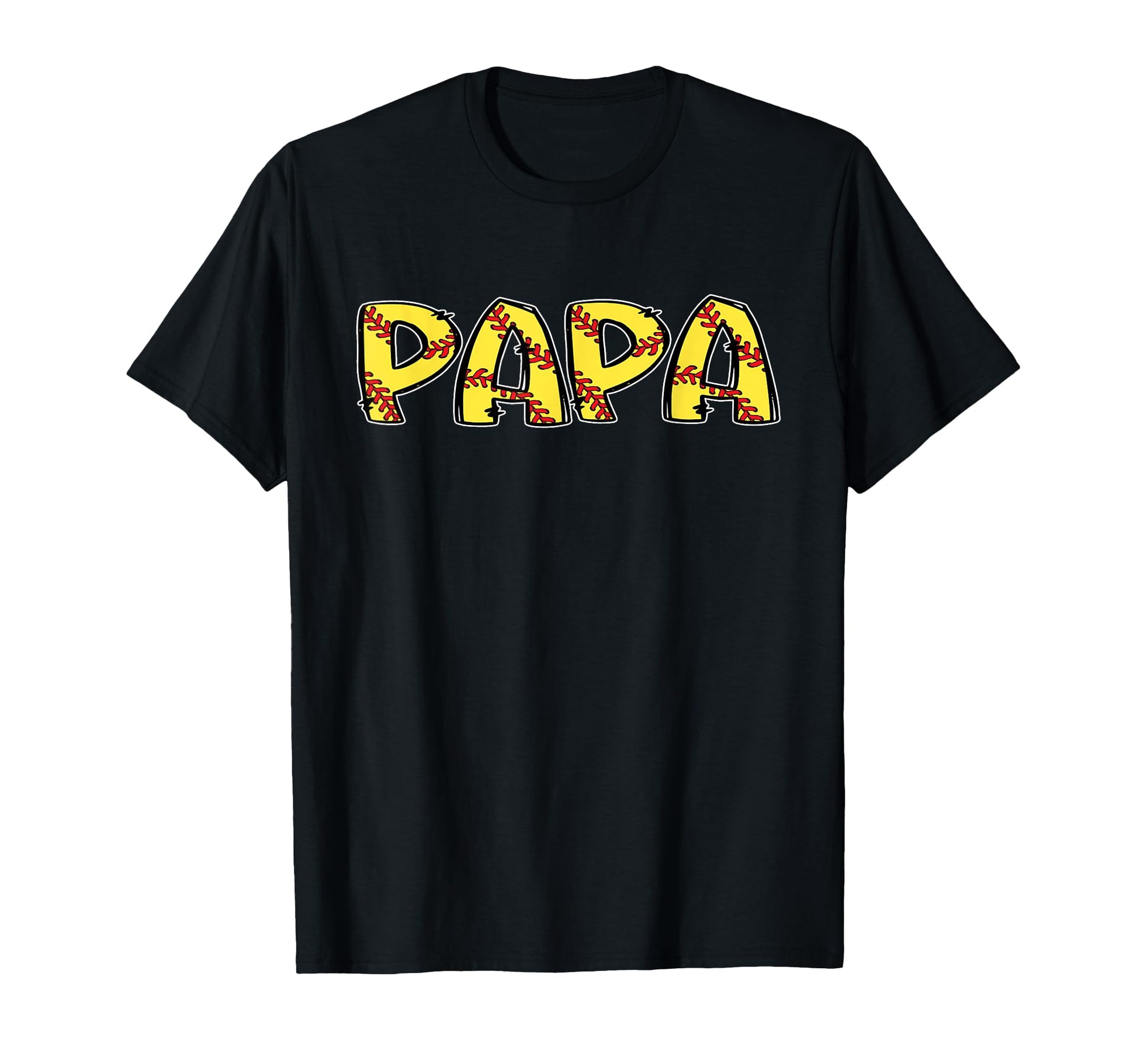 Softball Daddy Papa Birthday Party T-Shirt - Graphic Print Men Women - T-Shirt, Sweatshirt, Hoodie