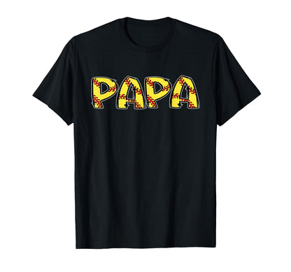 Softball Daddy Papa Birthday Party T-Shirt - Graphic Print Men Women - T-Shirt, Sweatshirt, Hoodie
