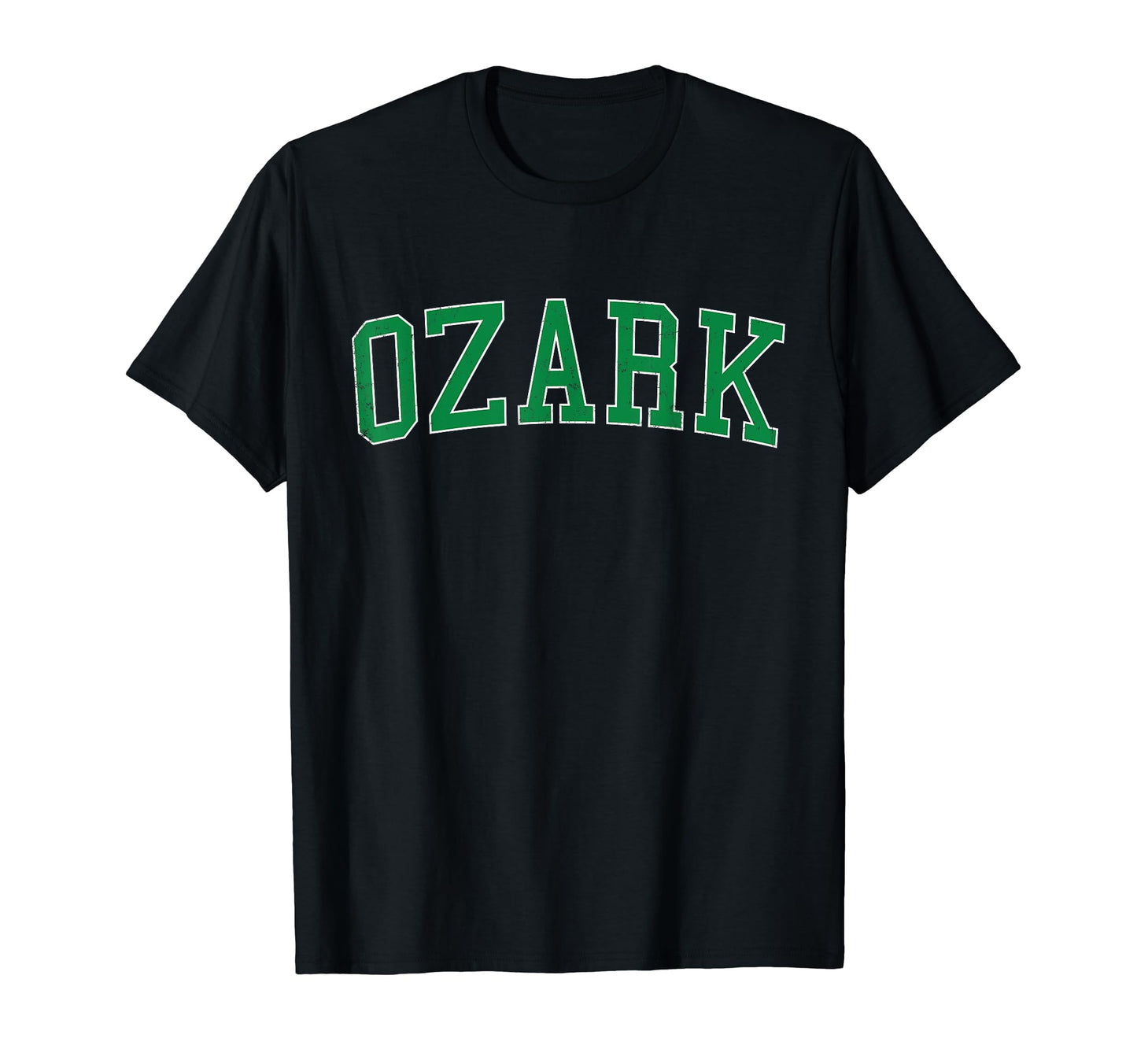 Ozark Al Distressed Green Varsity T-Shirt - Minimalist Print for Adults - T-Shirt, Sweatshirt, Hoodie