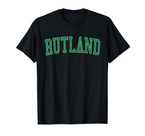 Rutland Vt Distressed Green Varsity T-Shirt - Fun Novelty Design for Adults - T-Shirt, Sweatshirt, Hoodie