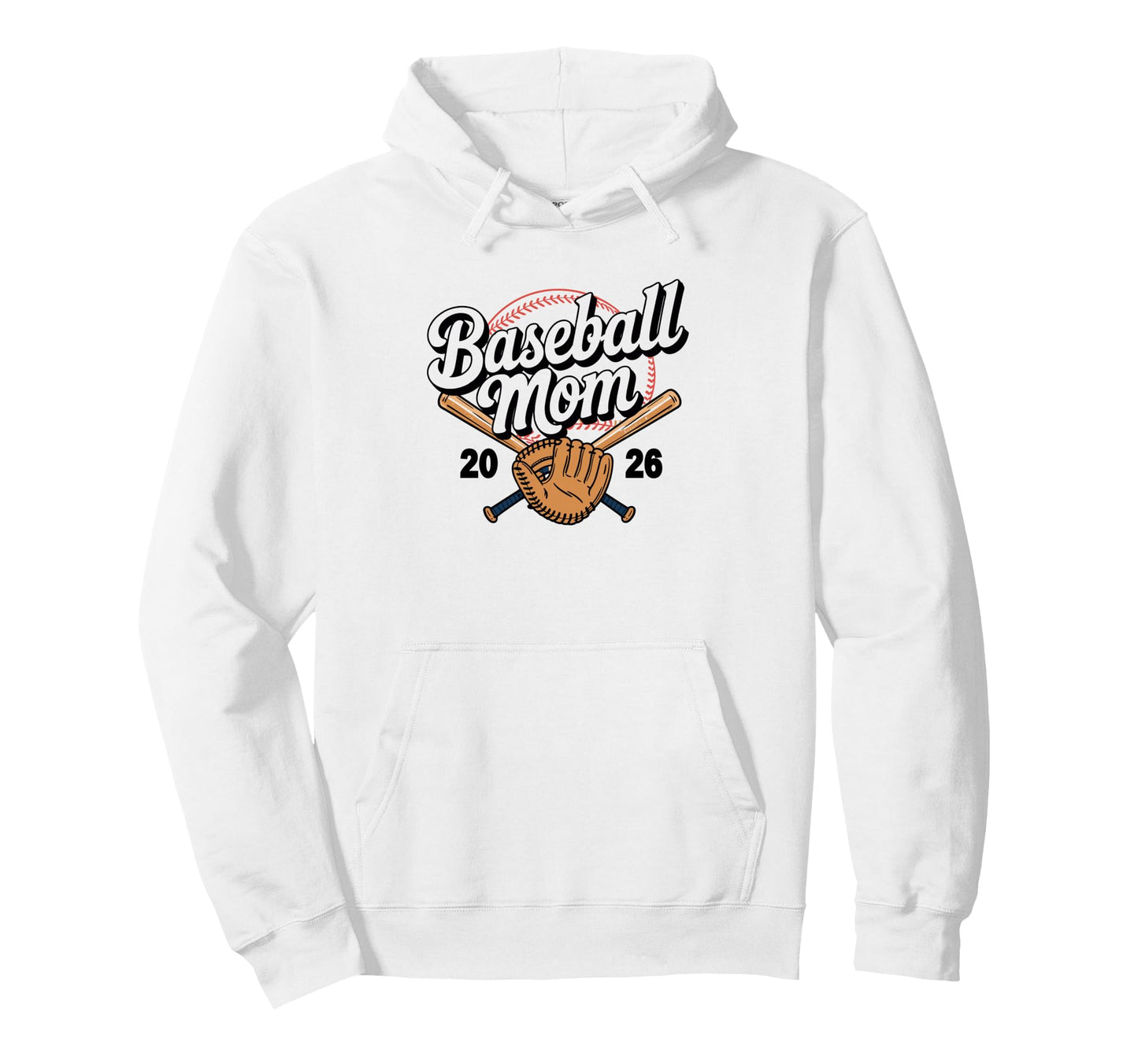 Baseball Mom Game Day Hoodie - Minimalist Print Men Women - T-Shirt, Sweatshirt, Hoodie
