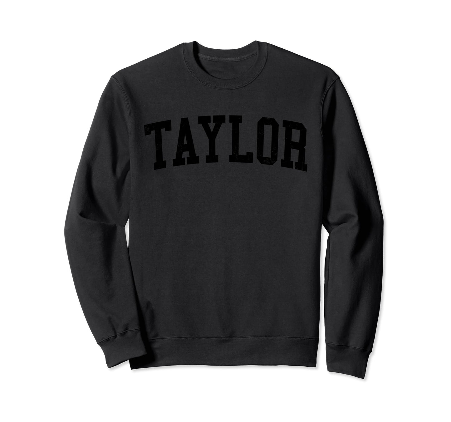 Taylor Mi Distressed Black Varsity Sweatshirt - Custom Art Print for Adults - T-Shirt, Sweatshirt, Hoodie