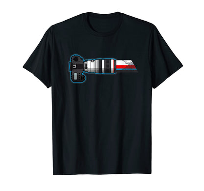 Dslr Camera Stripe Photography T-Shirt - Unique Graphic Men Women - T-Shirt, Sweatshirt, Hoodie