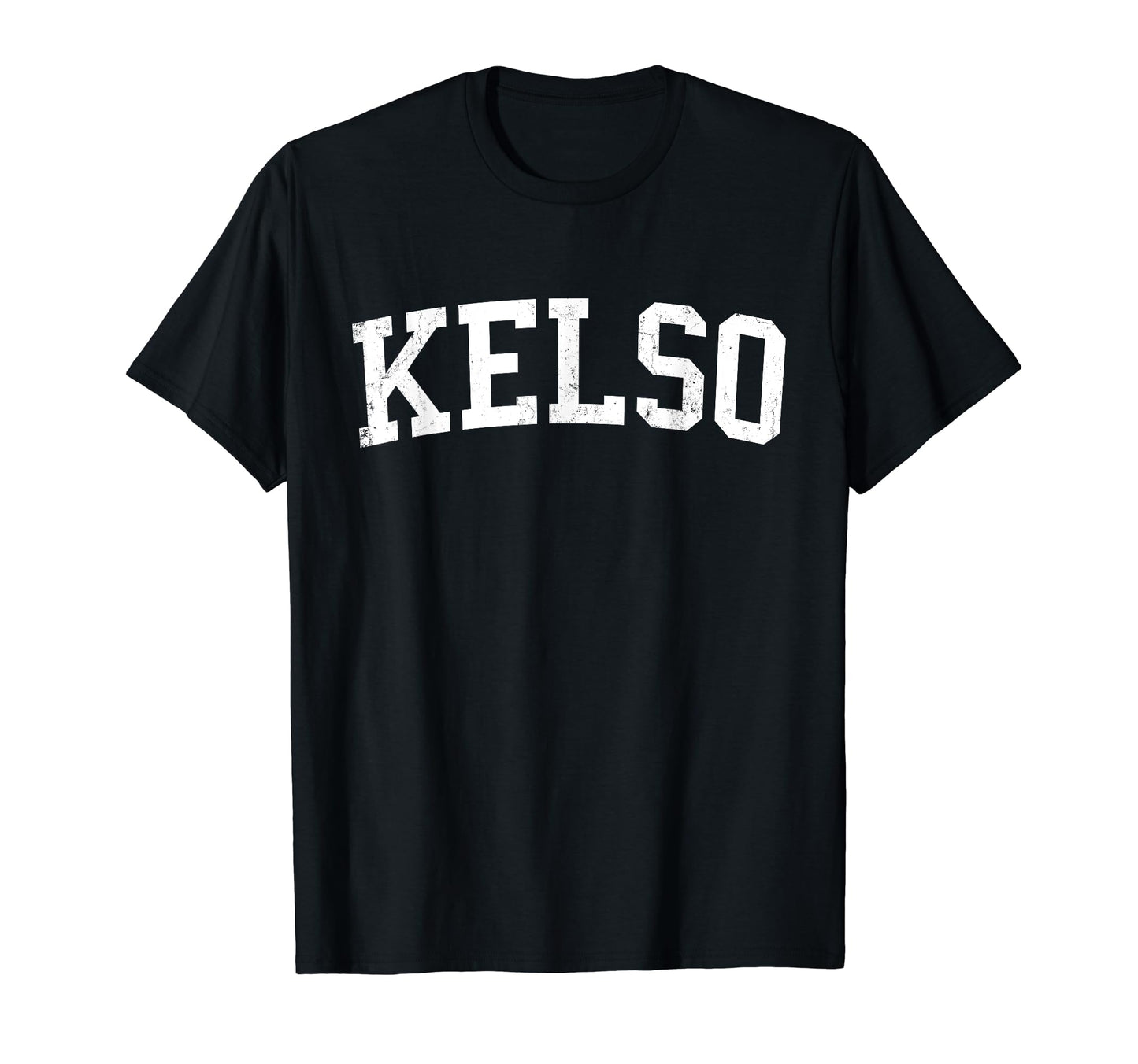Kelso Wa Distressed White Varsity T-Shirt - Custom Art Print Men Women - T-Shirt, Sweatshirt, Hoodie