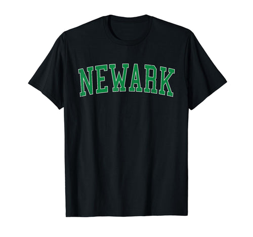 Newark De Distressed Green Varsity T-Shirt - Streetwear Style for Adults - T-Shirt, Sweatshirt, Hoodie