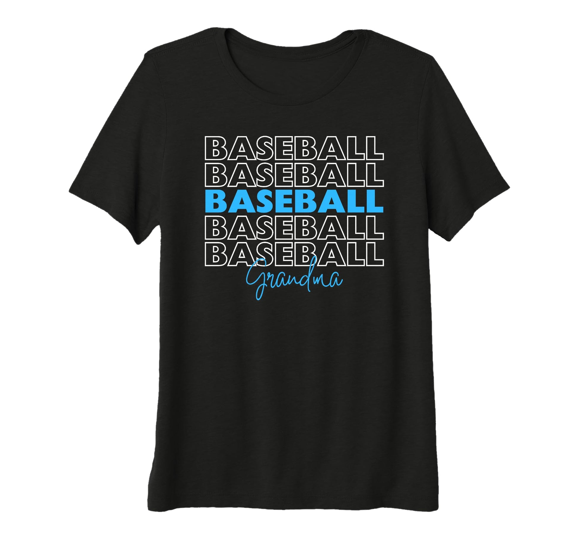 Womens Baseball Grandma Blue Baseball T-Shirt - Unique Graphic Unisex - T-Shirt, Sweatshirt, Hoodie