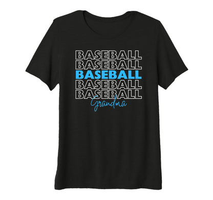 Womens Baseball Grandma Blue Baseball T-Shirt - Unique Graphic Unisex - T-Shirt, Sweatshirt, Hoodie