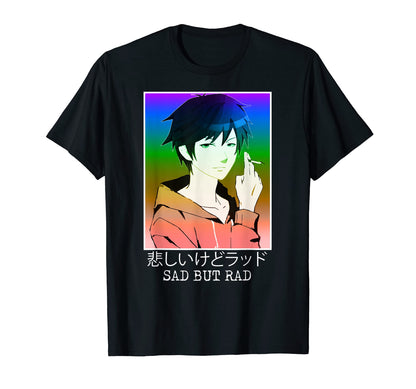 Smoking Anime Manga Vaporwave T-Shirt - Minimalist Print Men Women - T-Shirt, Sweatshirt, Hoodie