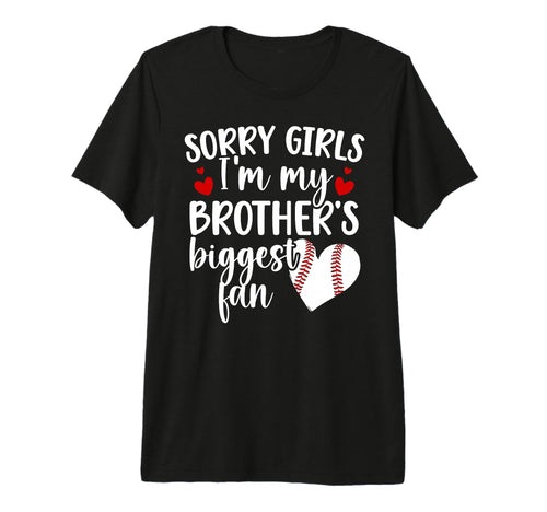 Brothers Biggest Fan Baseball Sister T-Shirt - Graphic Print for Adults - T-Shirt, Sweatshirt, Hoodie