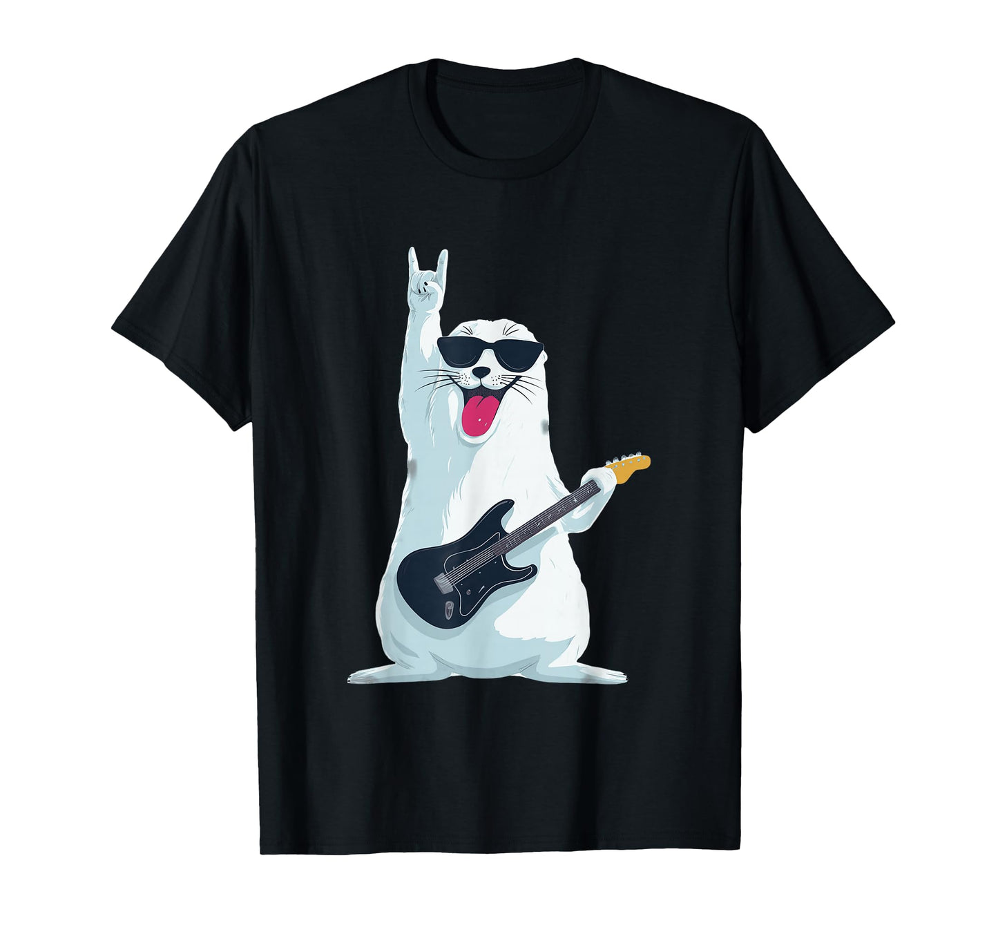 Funny Rock Seal Guitar Player T-Shirt - Fun Novelty Design Unisex - T-Shirt, Sweatshirt, Hoodie