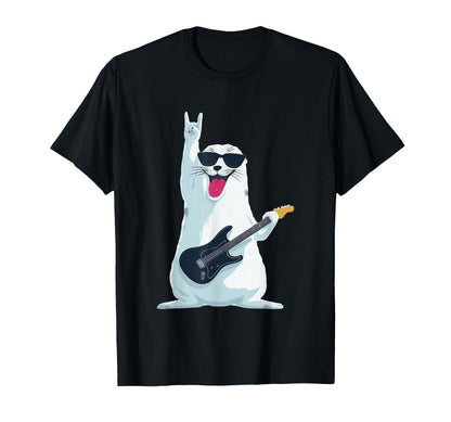 Funny Rock Seal Guitar Player T-Shirt - Fun Novelty Design Unisex - T-Shirt, Sweatshirt, Hoodie