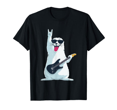Funny Rock Seal Guitar Player T-Shirt - Fun Novelty Design Unisex - T-Shirt, Sweatshirt, Hoodie