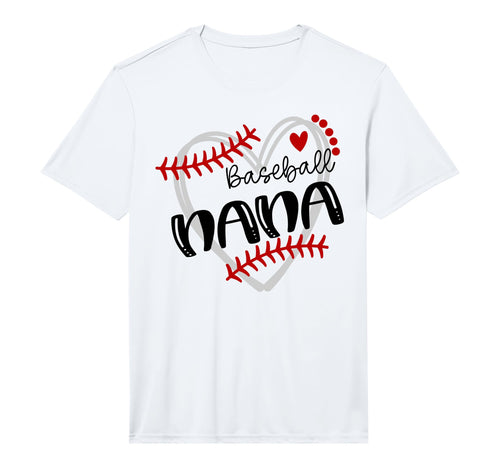 Personalized Baseball Heart Nana T-Shirt - Streetwear Style Men Women - T-Shirt, Sweatshirt, Hoodie