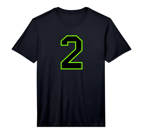 Green Black Sports Team Number 2 T-Shirt - Fun Novelty Design Men Women - T-Shirt, Sweatshirt, Hoodie
