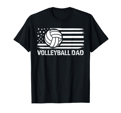 Volleyball Dad Flag Funny Gameday T-Shirt - Novelty Apparel Men Women - T-Shirt, Sweatshirt, Hoodie