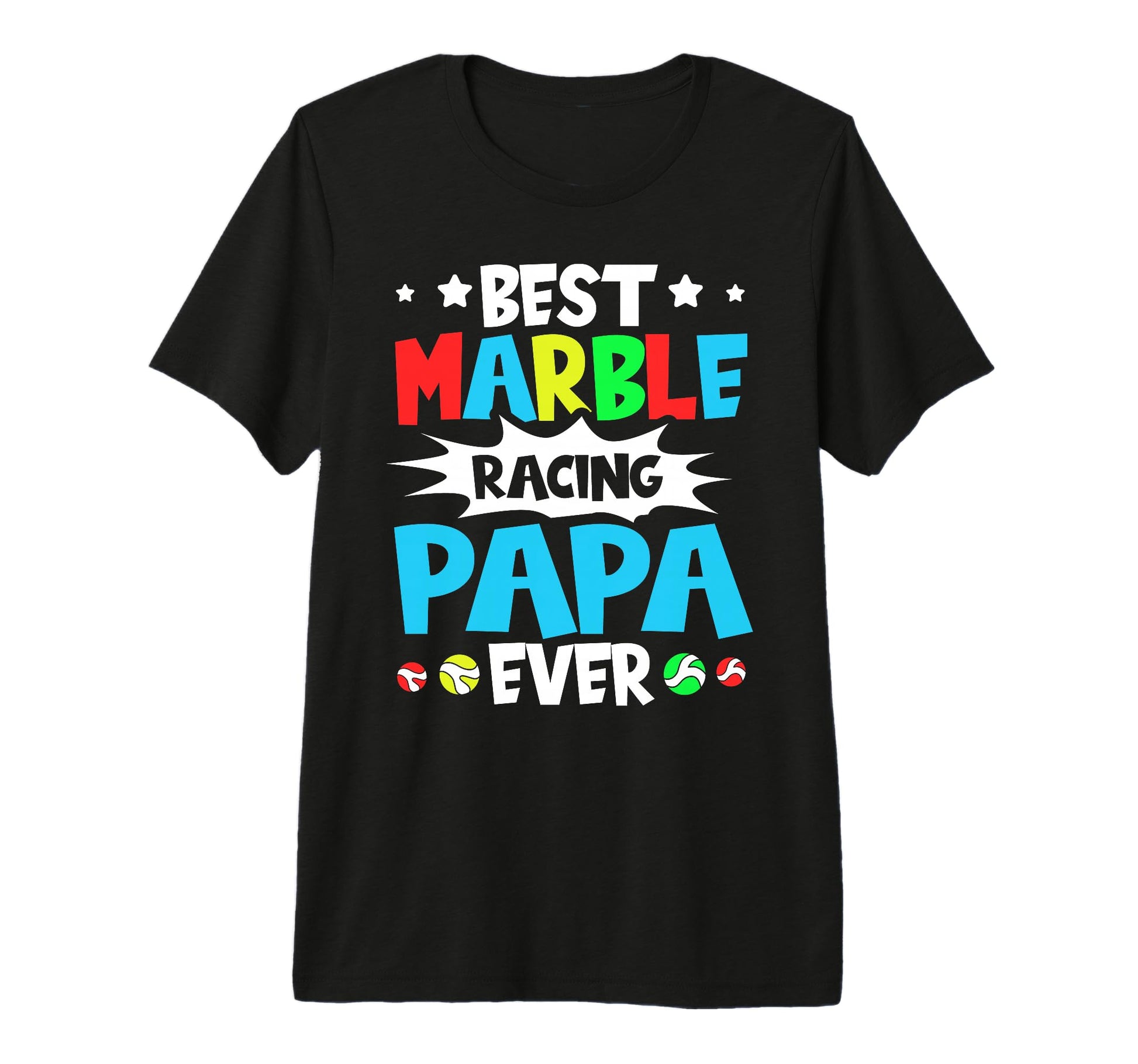 Mens Best Marble Racing Papa Ever Marble T-Shirt - Graphic Print Unisex - T-Shirt, Sweatshirt, Hoodie