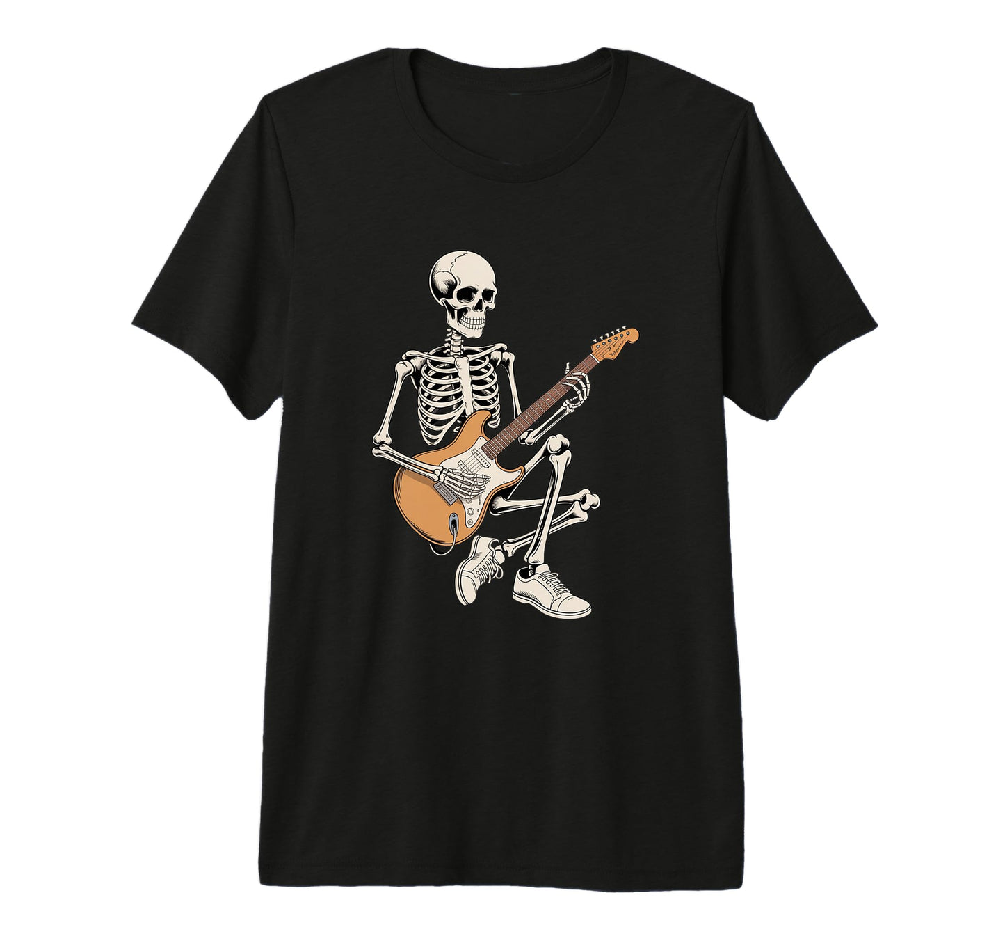 Rock Skeleton Playing Electric T-Shirt - Casual Everyday Wear Unisex - T-Shirt, Sweatshirt, Hoodie