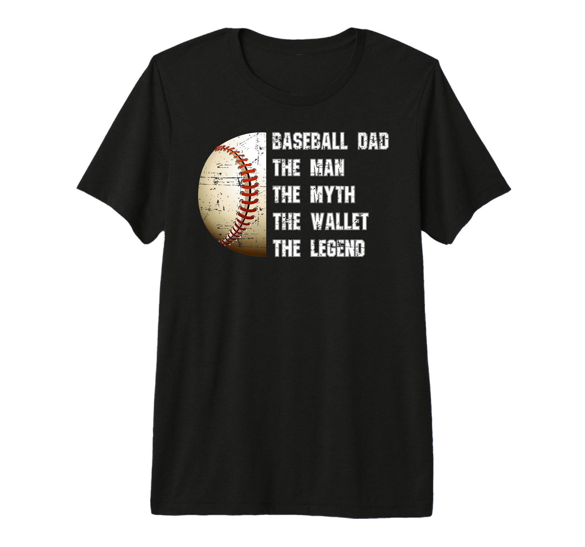 Baseball Dad Myth Wallet Fathers Day T-Shirt - Unique Graphic Men Women - T-Shirt, Sweatshirt, Hoodie
