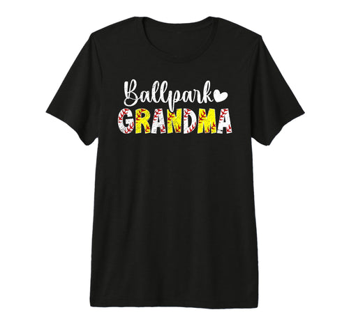 Ballpark Grandma Proud Baseball T-Shirt - Minimalist Print Men Women - T-Shirt, Sweatshirt, Hoodie