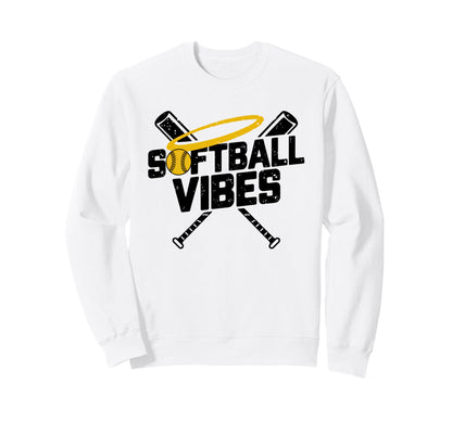 Softball Vibes Groovy Game Day Sweatshirt - Streetwear Style Men Women - T-Shirt, Sweatshirt, Hoodie