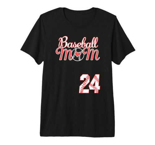 Baseball Mom Mothers Day 24 Baseball T-Shirt - Graphic Print Men Women - T-Shirt, Sweatshirt, Hoodie