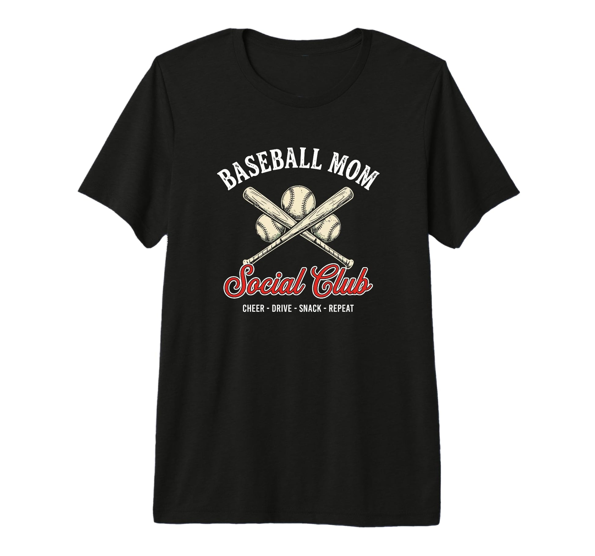 Baseball Mom Social Club Bleacher T-Shirt - Fun Novelty Design Men Women - T-Shirt, Sweatshirt, Hoodie