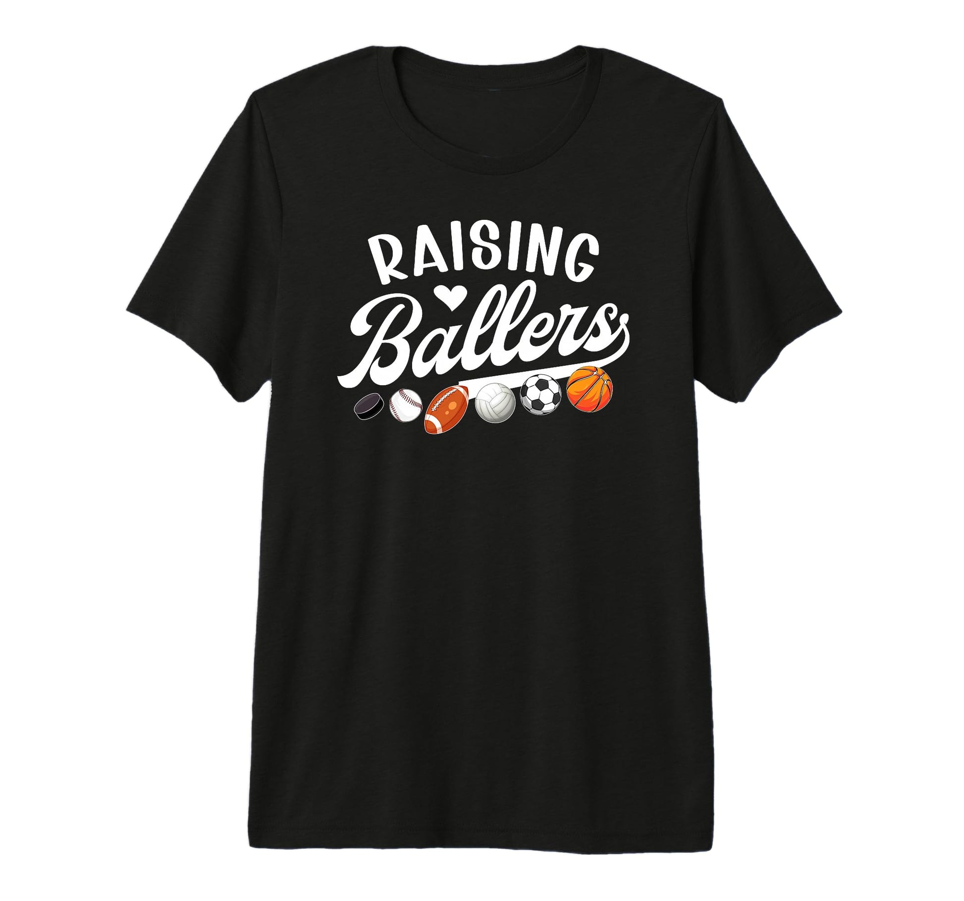 Raising Ballers Sports Mom Sports Mama T-Shirt - Minimalist Print Unisex - T-Shirt, Sweatshirt, Hoodie