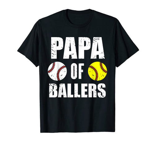 Mens Papa Ballers Funny Baseball T-Shirt - Graphic Print Men Women - T-Shirt, Sweatshirt, Hoodie
