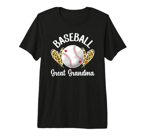 Baseball Great Grandma Hearts Baseball T-Shirt - Graphic Print for Adults - T-Shirt, Sweatshirt, Hoodie
