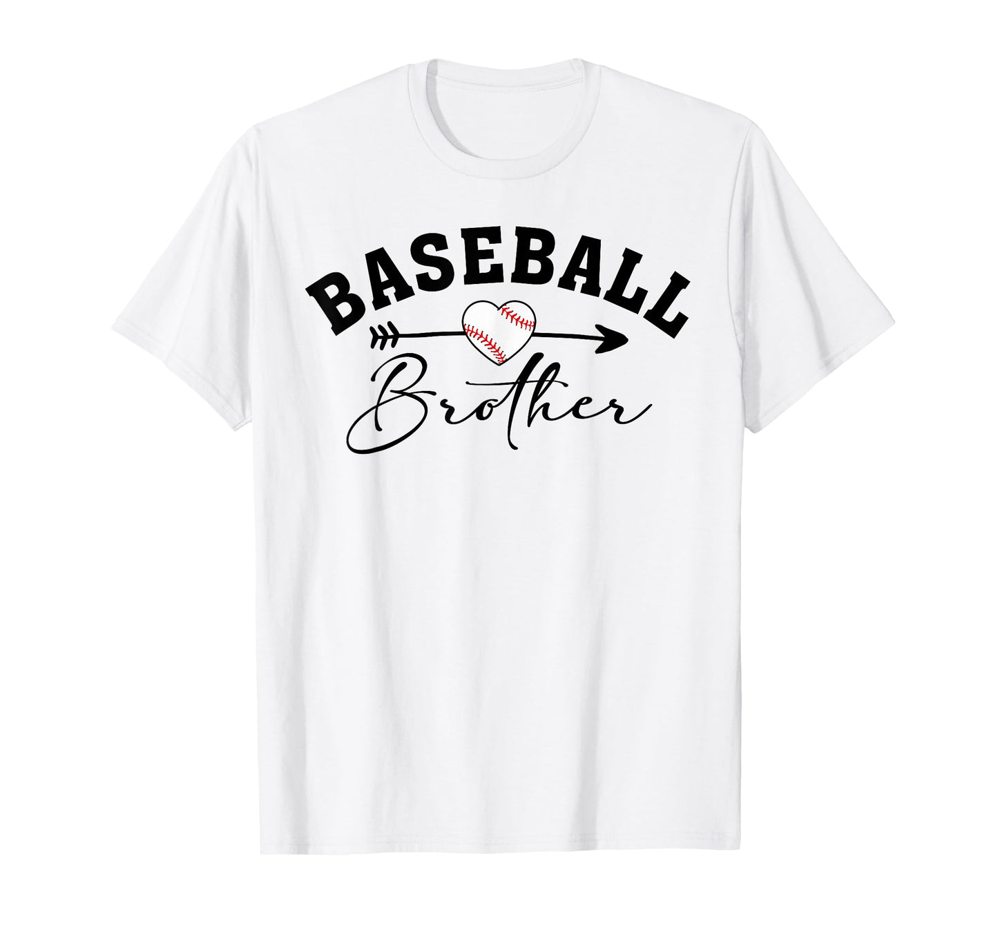 Baseball Brother Heart Baseball Player T-Shirt - Fun Novelty Design Unisex - T-Shirt, Sweatshirt, Hoodie