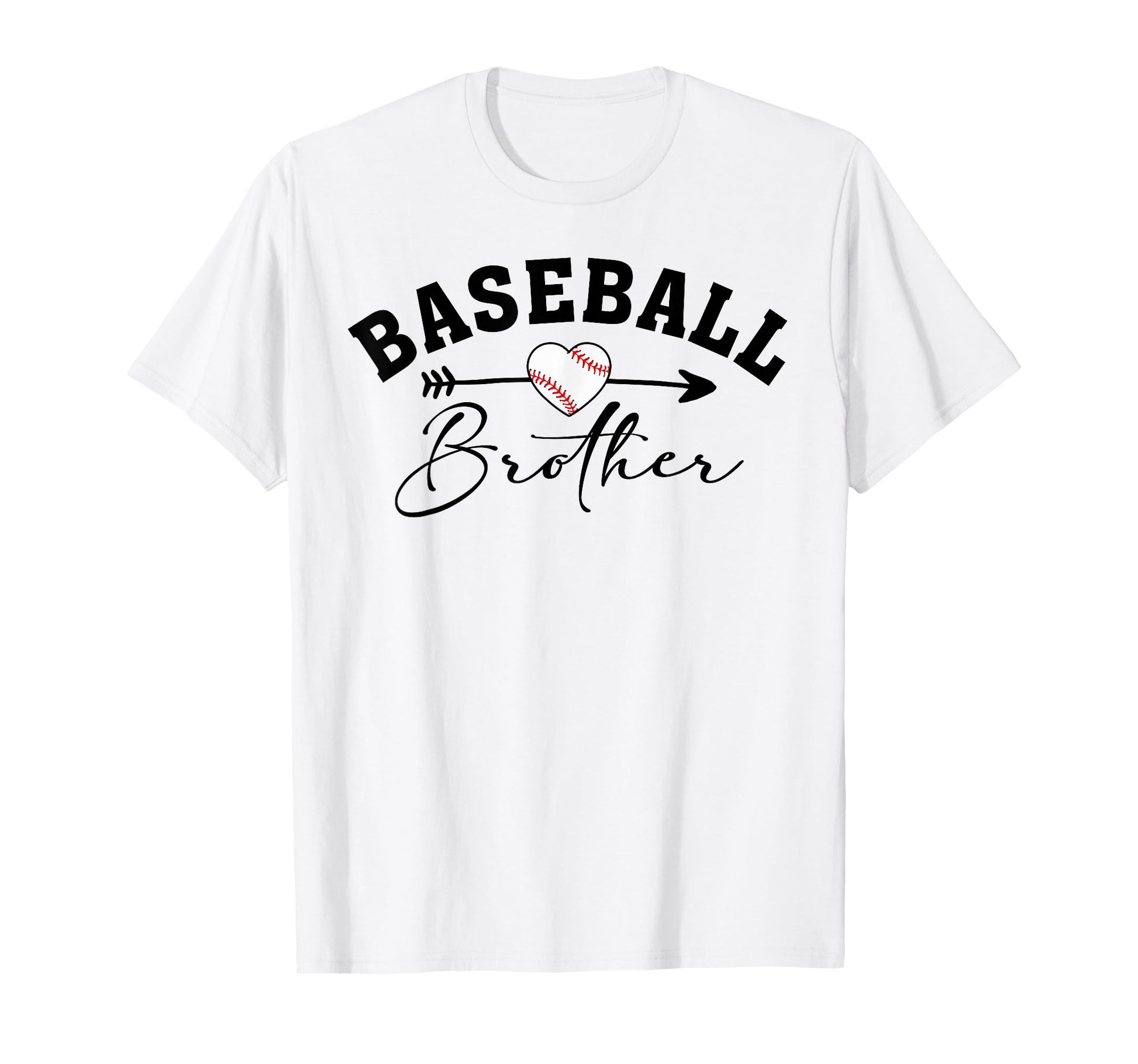 Baseball Brother Heart Baseball Player T-Shirt - Fun Novelty Design Unisex - T-Shirt, Sweatshirt, Hoodie