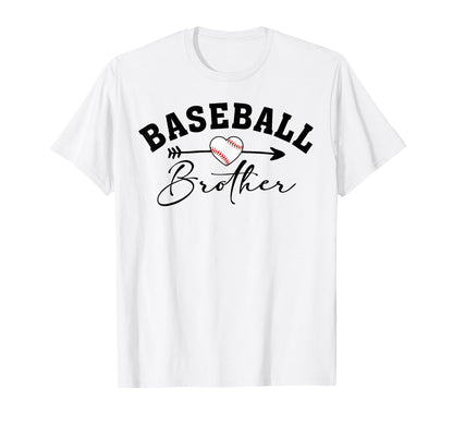 Baseball Brother Heart Baseball Player T-Shirt - Fun Novelty Design Unisex - T-Shirt, Sweatshirt, Hoodie
