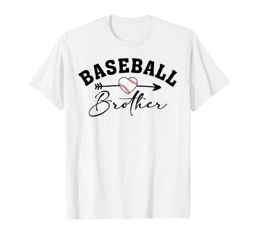 Baseball Brother Heart Baseball Player T-Shirt - Fun Novelty Design Unisex - T-Shirt, Sweatshirt, Hoodie