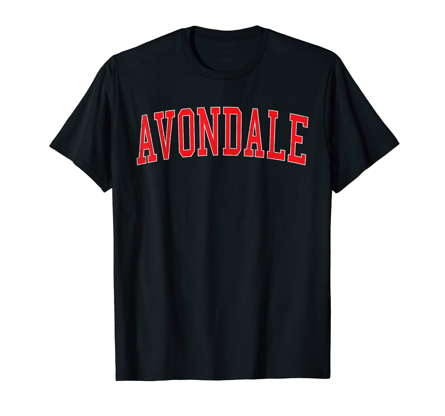 Avondale Az Varsity Red Text T-Shirt - Novelty Apparel for Adults - T-Shirt, Sweatshirt, Hoodie