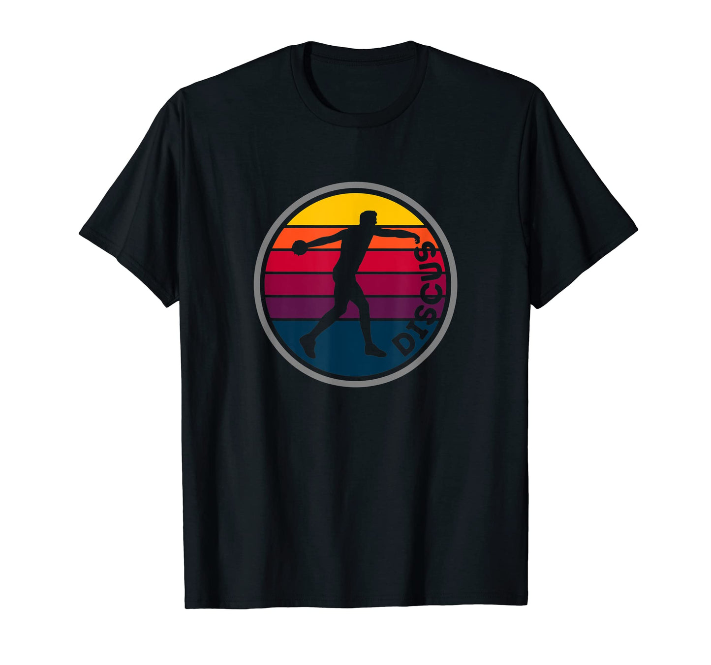 Discus Track And Field Stripe T-Shirt - Trendy Graphic Unisex - T-Shirt, Sweatshirt, Hoodie