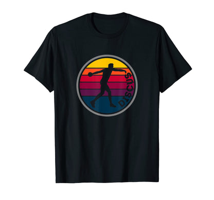 Discus Track And Field Stripe T-Shirt - Trendy Graphic Unisex - T-Shirt, Sweatshirt, Hoodie