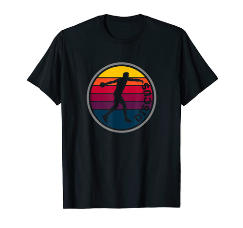 Discus Track And Field Stripe T-Shirt - Trendy Graphic Unisex - T-Shirt, Sweatshirt, Hoodie