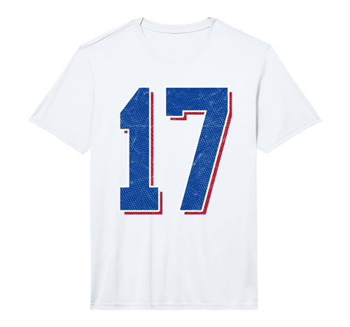 Number 17 Numbered Uniform Sports T-Shirt - Fun Novelty Design for Adults - T-Shirt, Sweatshirt, Hoodie