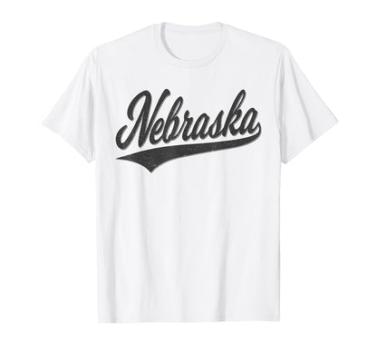 Nebraska Varsity Script Sports T-Shirt - Aesthetic Graphic Unisex - T-Shirt, Sweatshirt, Hoodie