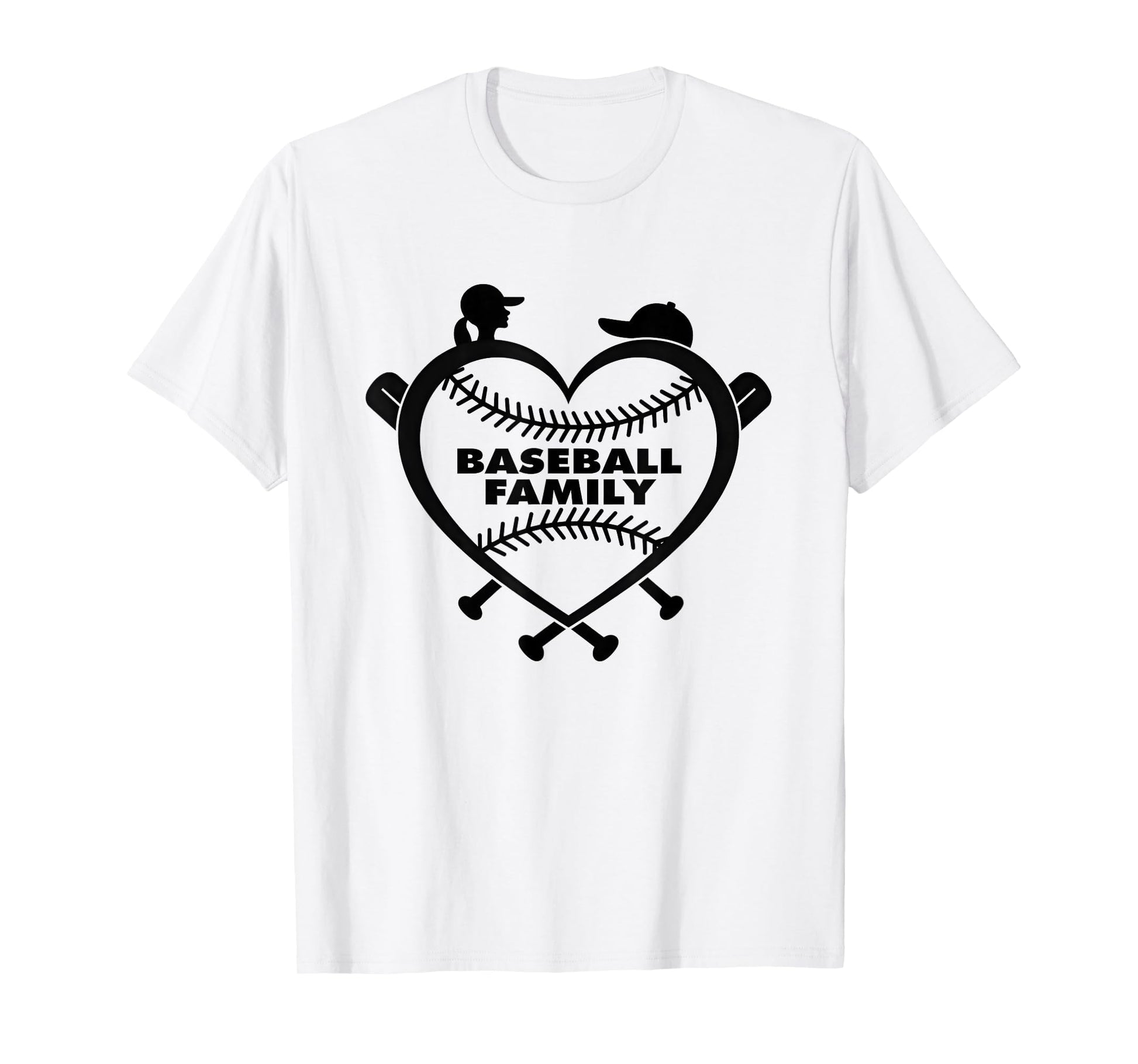 Baseball Family Sister Heart Love T-Shirt - Fun Novelty Design for Adults - T-Shirt, Sweatshirt, Hoodie