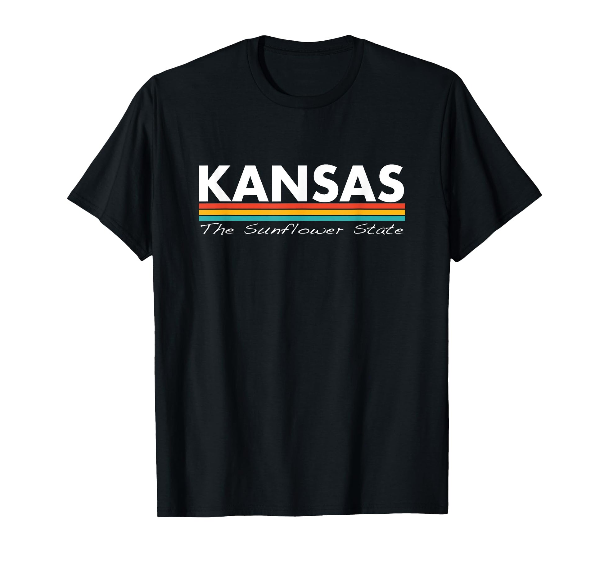 Kansas Sunflower State Stripes T-Shirt - Aesthetic Graphic Men Women - T-Shirt, Sweatshirt, Hoodie