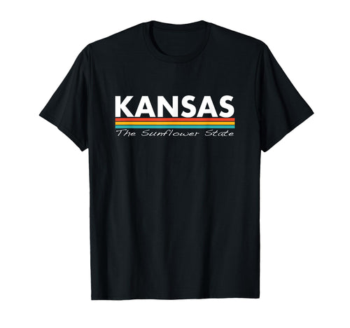 Kansas Sunflower State Stripes T-Shirt - Aesthetic Graphic Men Women - T-Shirt, Sweatshirt, Hoodie