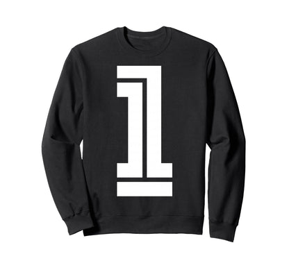 1 Sports Team Number Fan Sweatshirt - Fun Novelty Design Men Women - T-Shirt, Sweatshirt, Hoodie