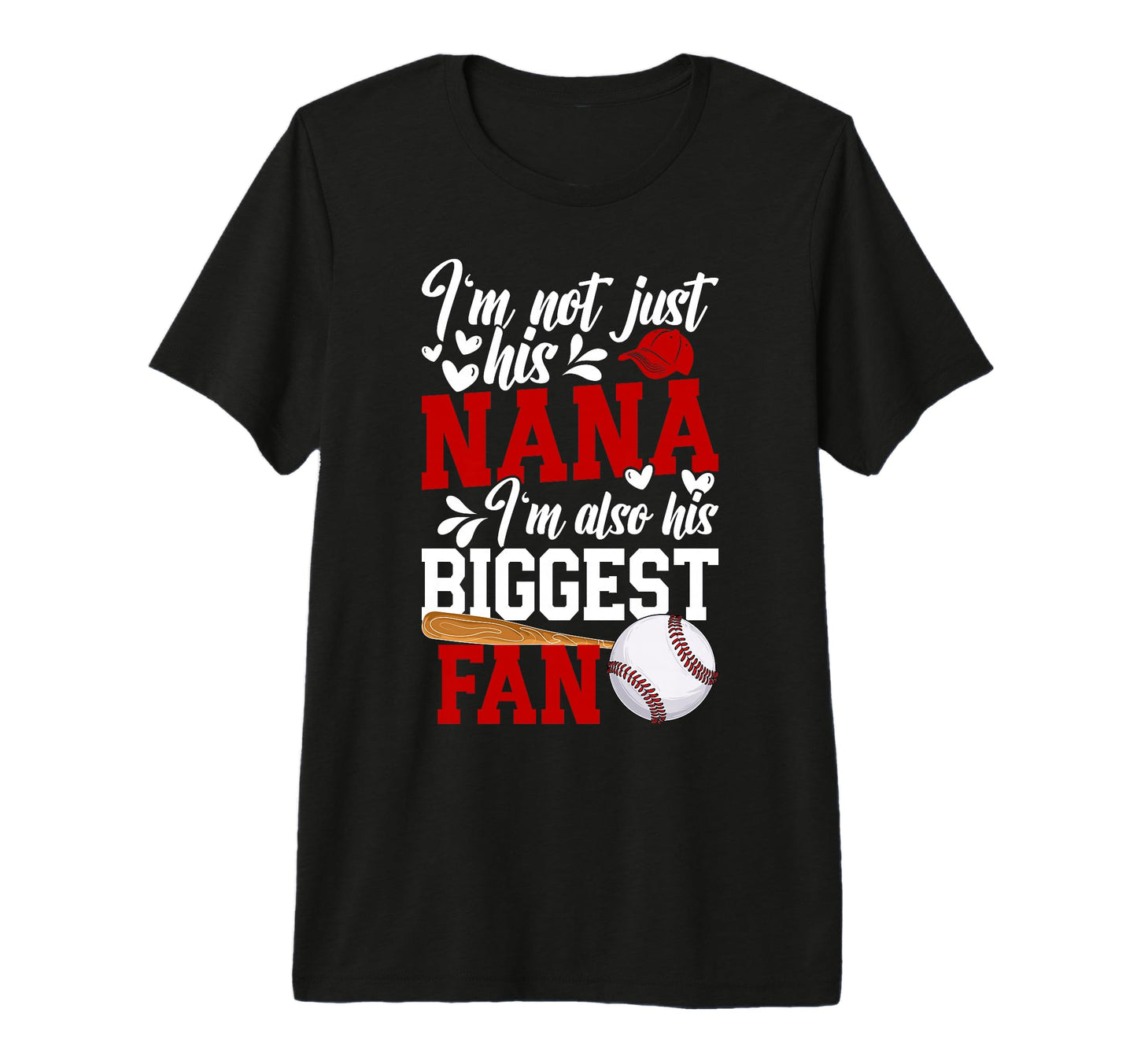 His Biggest Fan Baseball Nana Baseball T-Shirt - Aesthetic Graphic Unisex - T-Shirt, Sweatshirt, Hoodie