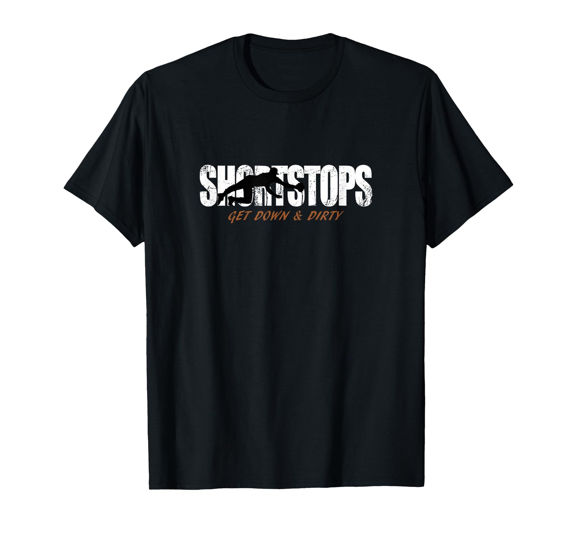 Baseball Softball Shortstop Get Down T-Shirt - Streetwear Style for Adults - T-Shirt, Sweatshirt, Hoodie