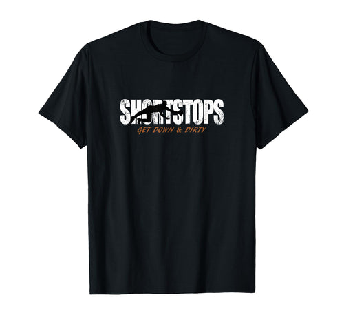 Baseball Softball Shortstop Get Down T-Shirt - Streetwear Style for Adults - T-Shirt, Sweatshirt, Hoodie