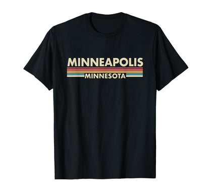Minneapolis Minnesota Stripes T-Shirt - Fun Novelty Design for Adults - T-Shirt, Sweatshirt, Hoodie
