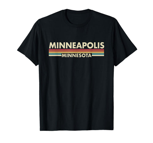 Minneapolis Minnesota Stripes T-Shirt - Fun Novelty Design for Adults - T-Shirt, Sweatshirt, Hoodie