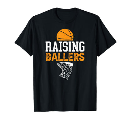 Raising Ballers Basketball Dad T-Shirt - Aesthetic Graphic Unisex - T-Shirt, Sweatshirt, Hoodie